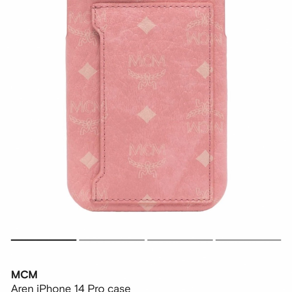 MCM Aren Pink iPhone 14 Pro Case